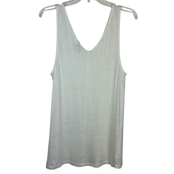 Sundance 100% Linen Long line Tank Top Size S - Picture 3 of 8